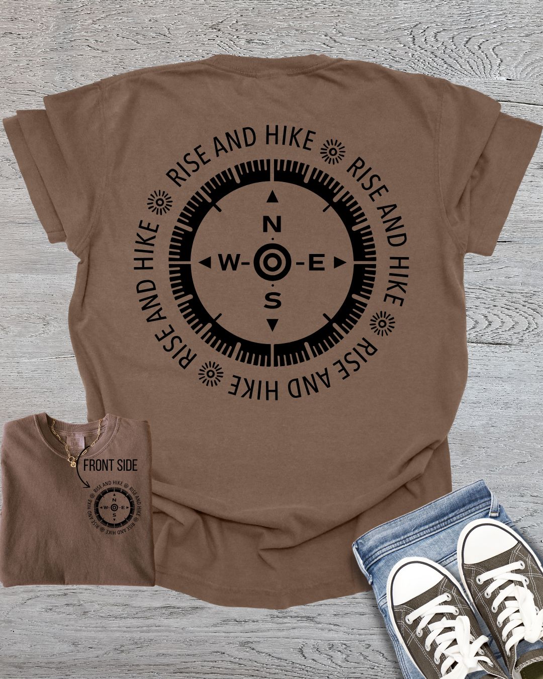 Rise and Hike Front/Back Side Premium Tee
