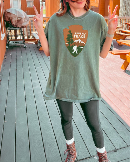 Bigfoot's  Message- Leave No Trace Premium Tee