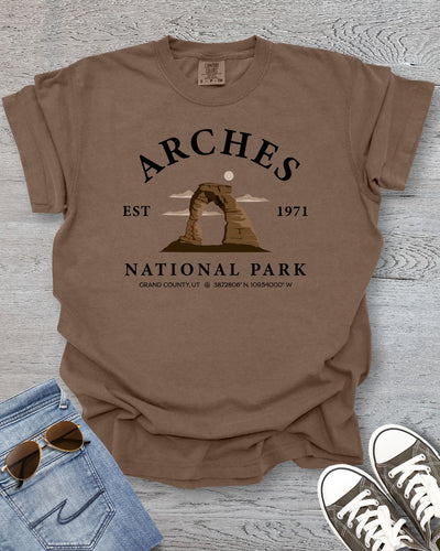 Arches National Park in Comfort Colors Espresso