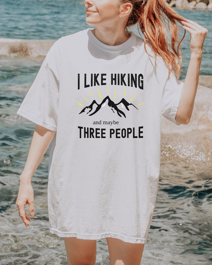 I Like Hiking Premium Tee_Black Text