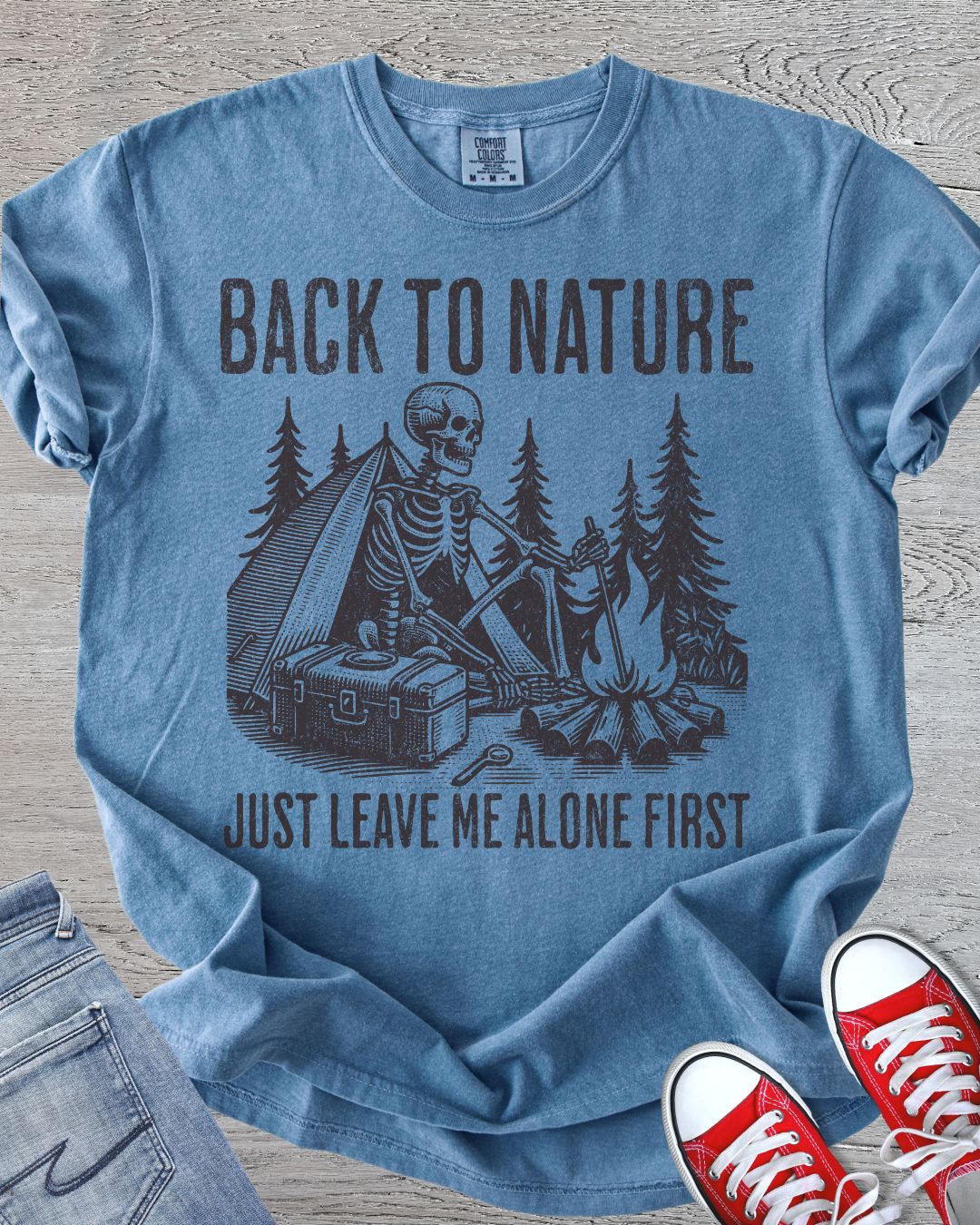 Skeleton Camping Premium Tee