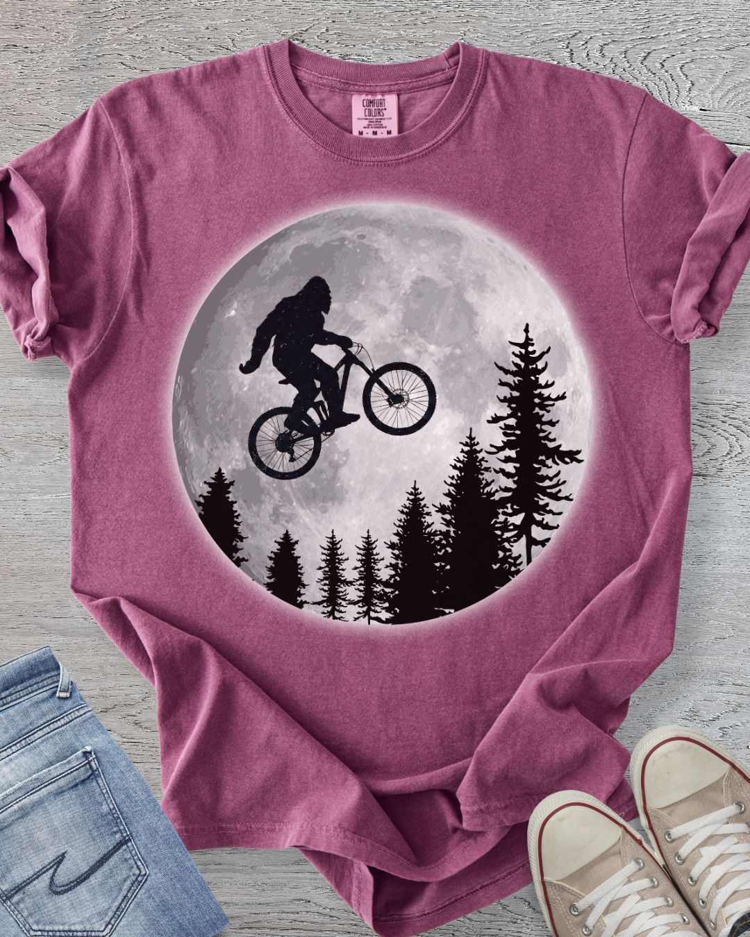 Bigfoot Over the Moon Premium Tee