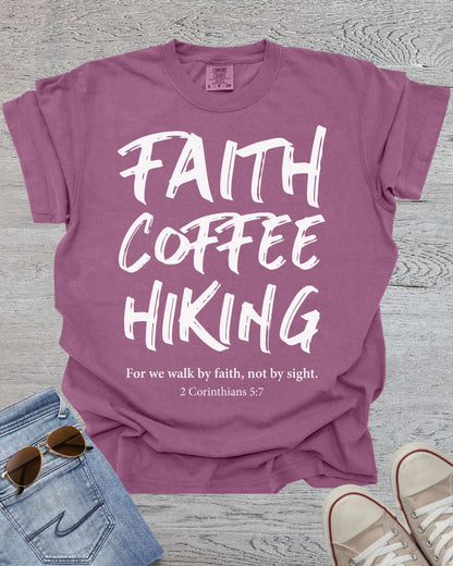 Faith Coffee Hiking Premium Tee