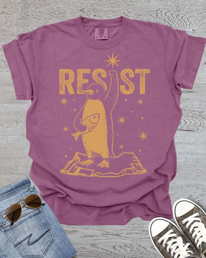 Funny Penguins Resist Premium Tee