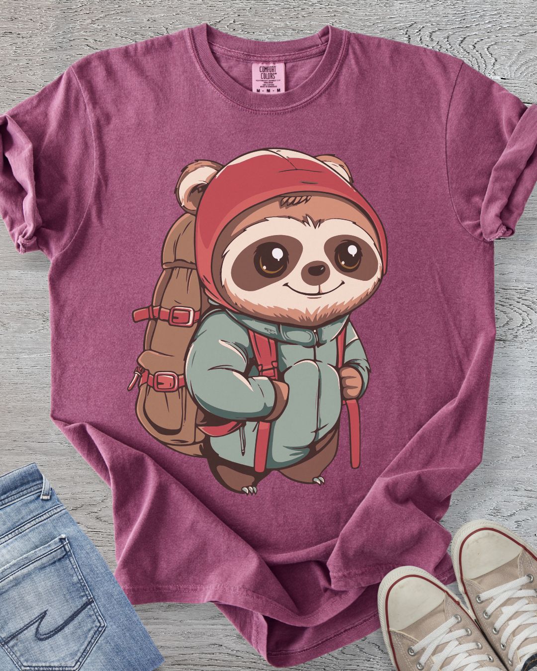 Cute Sloth Hiker Tee