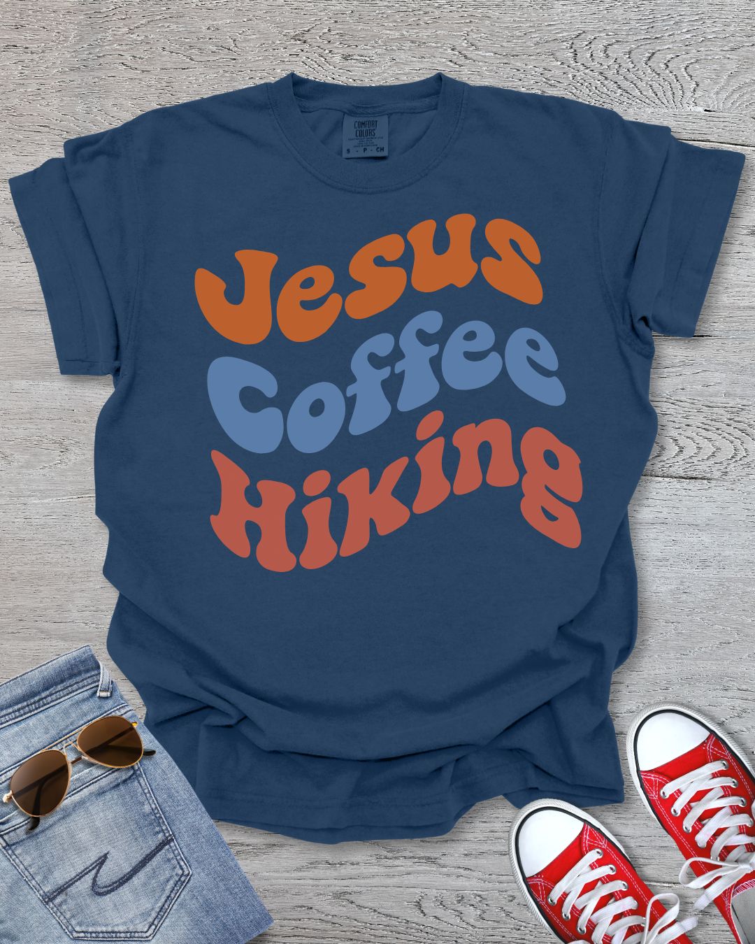 Jesus Coffee Hiking Premium Tee