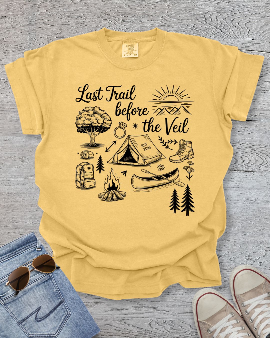 Hiking & Camping Bachelorette Premium Tee