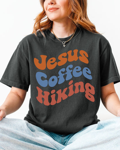 Jesus Coffee Hiking Premium Tee