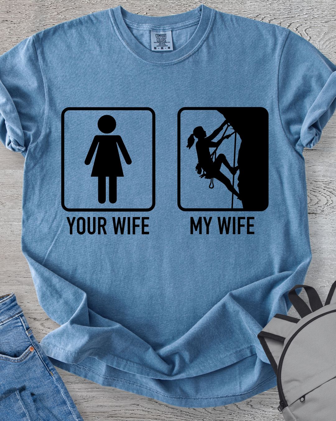 My Wife Climbs Mountains Premium Tee