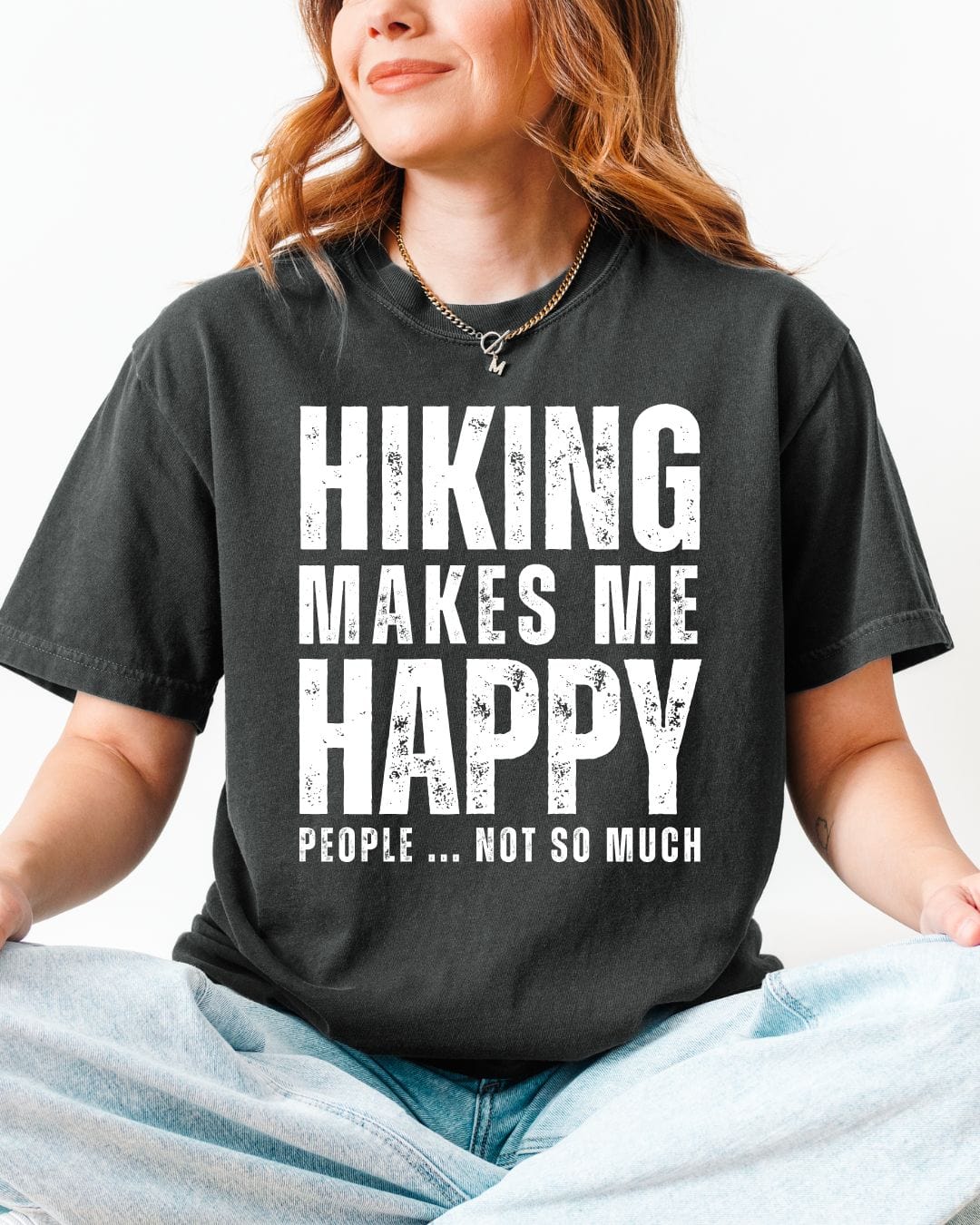 Hiking Makes Me Happy, People Not So Much Premium Tee