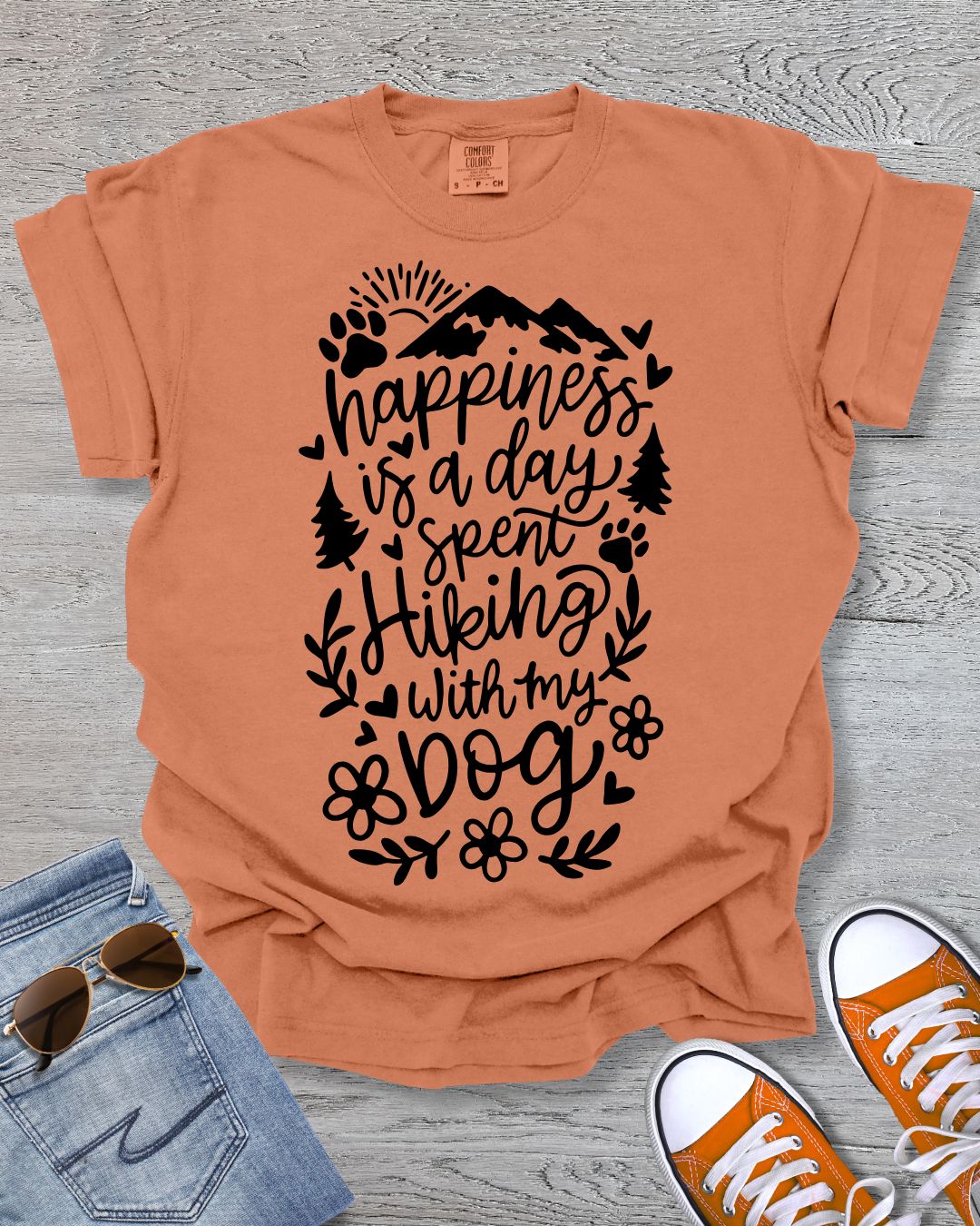 Happiness is Hiking with my Dog Premium Tee