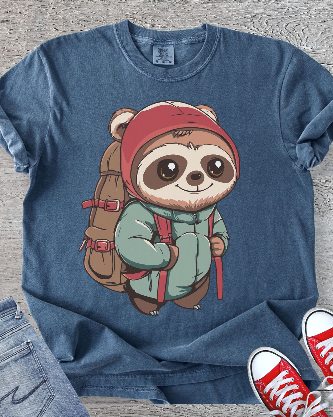 Cute Sloth Hiker Tee