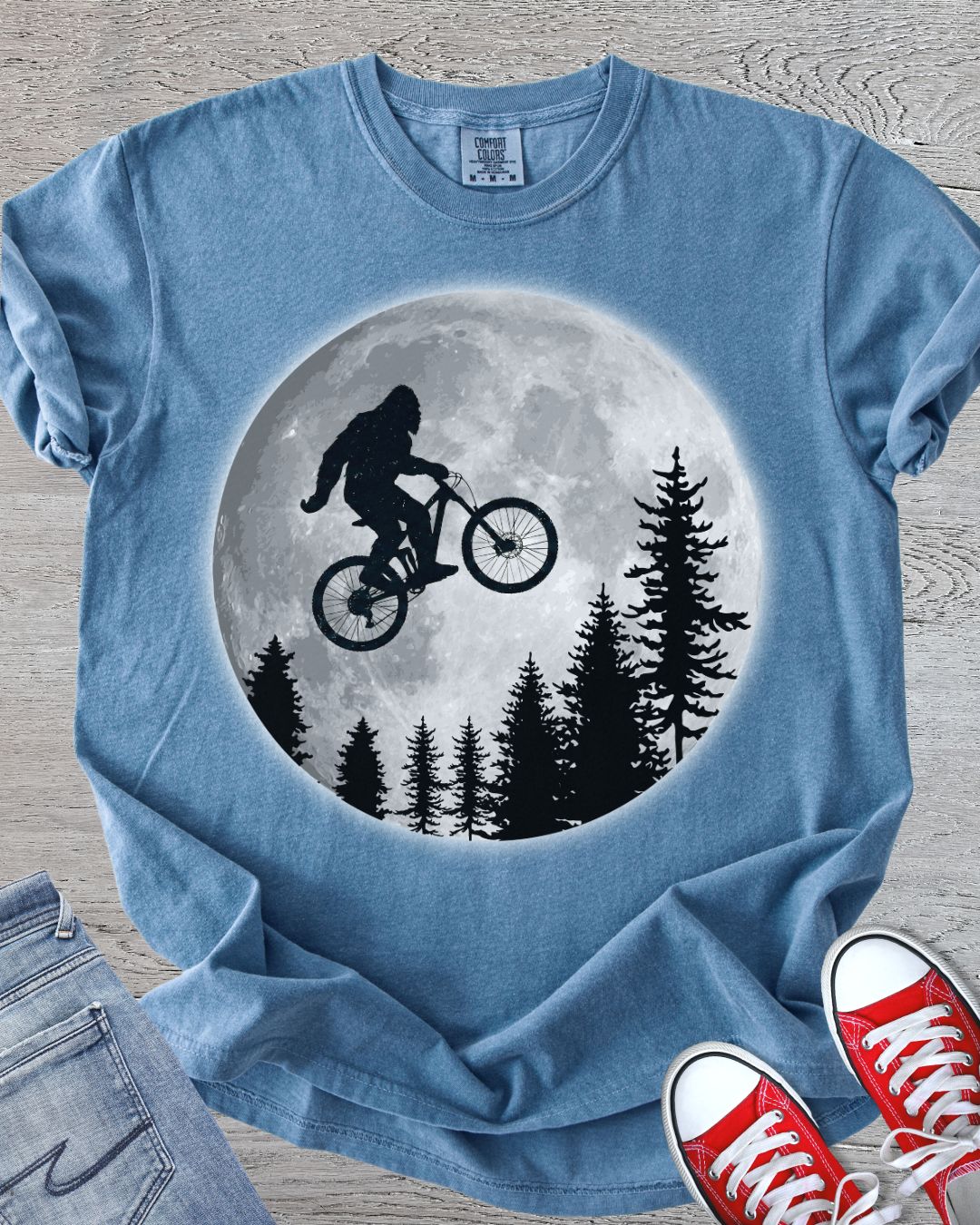 Bigfoot Over the Moon Premium Tee