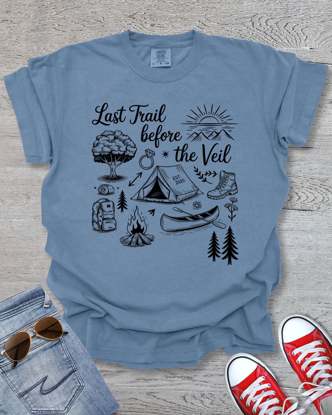 Hiking & Camping Bachelorette Premium Tee