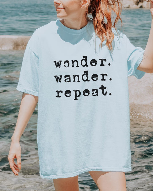 Wonder. Wander. Repeat. Premium Tee