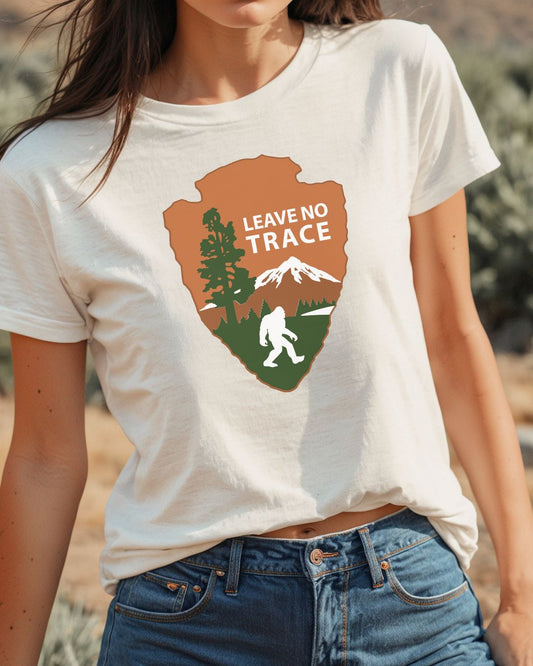 Bigfoot's  Message- Leave No Trace Premium Tee