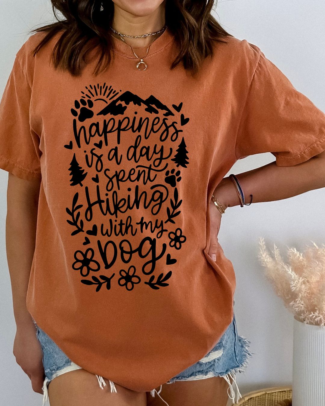 Happiness is Hiking with my Dog Premium Tee