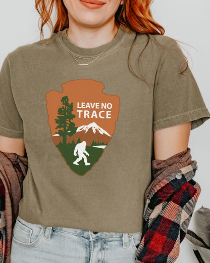 Bigfoot's  Message- Leave No Trace Premium Tee