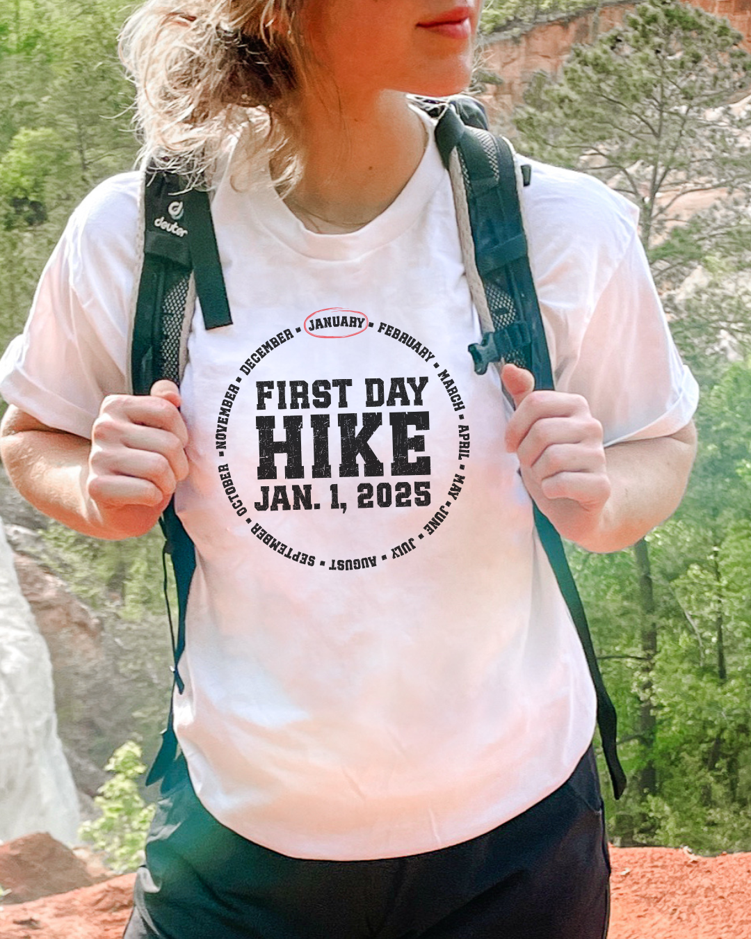 Distressed First Day Hike Premium Tee