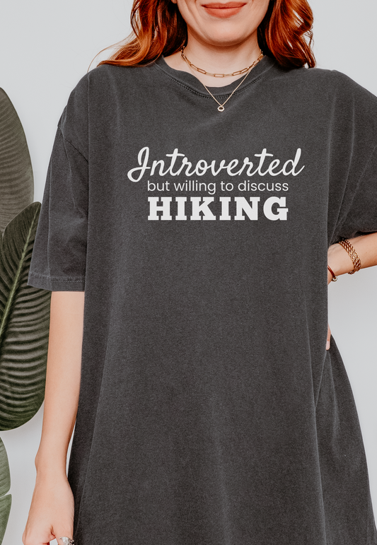 Introverted But Willing to Discuss Hiking Premium Tee