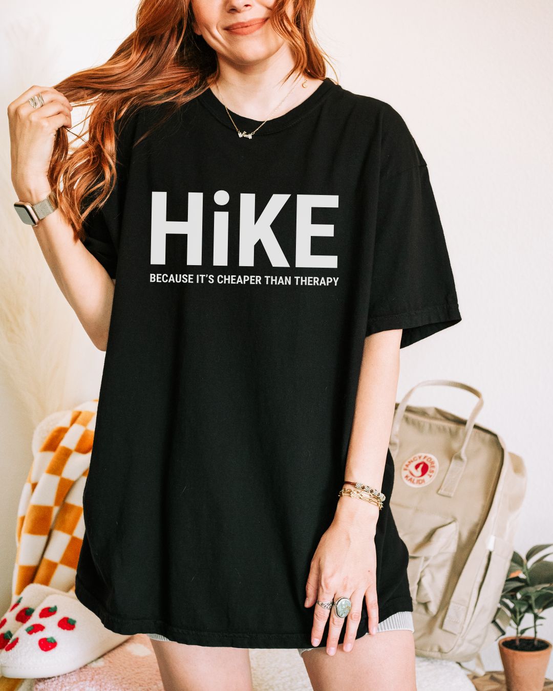 Hiking Is Cheaper Than Therapy Premium Tee