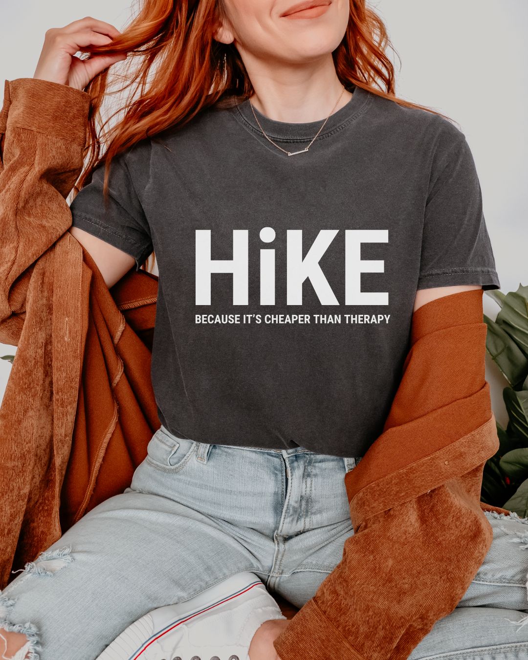 Hiking Is Cheaper Than Therapy Premium Tee