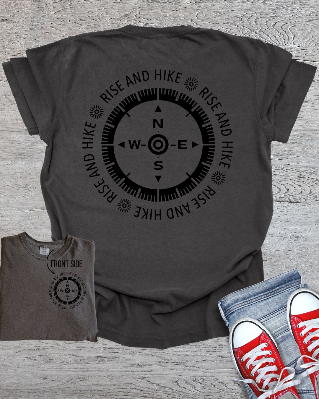 Rise and Hike Front/Back Side Premium Tee