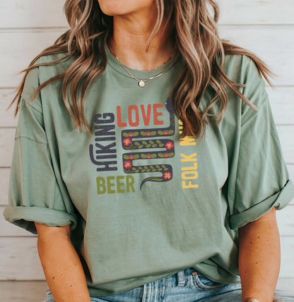 Folk, Love and Hiking Premium Tee